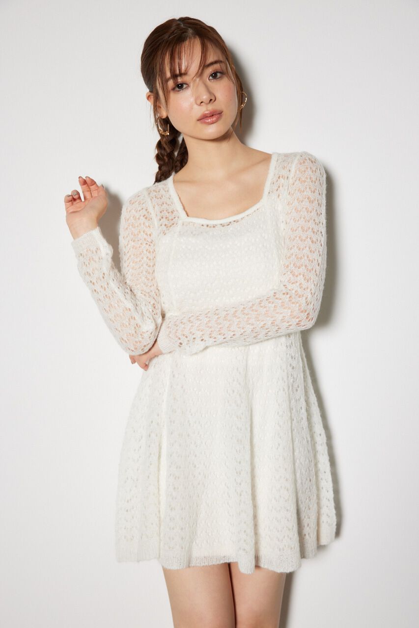 rienda「ソフティーニットフレアミニワンピース」|ワンピース|