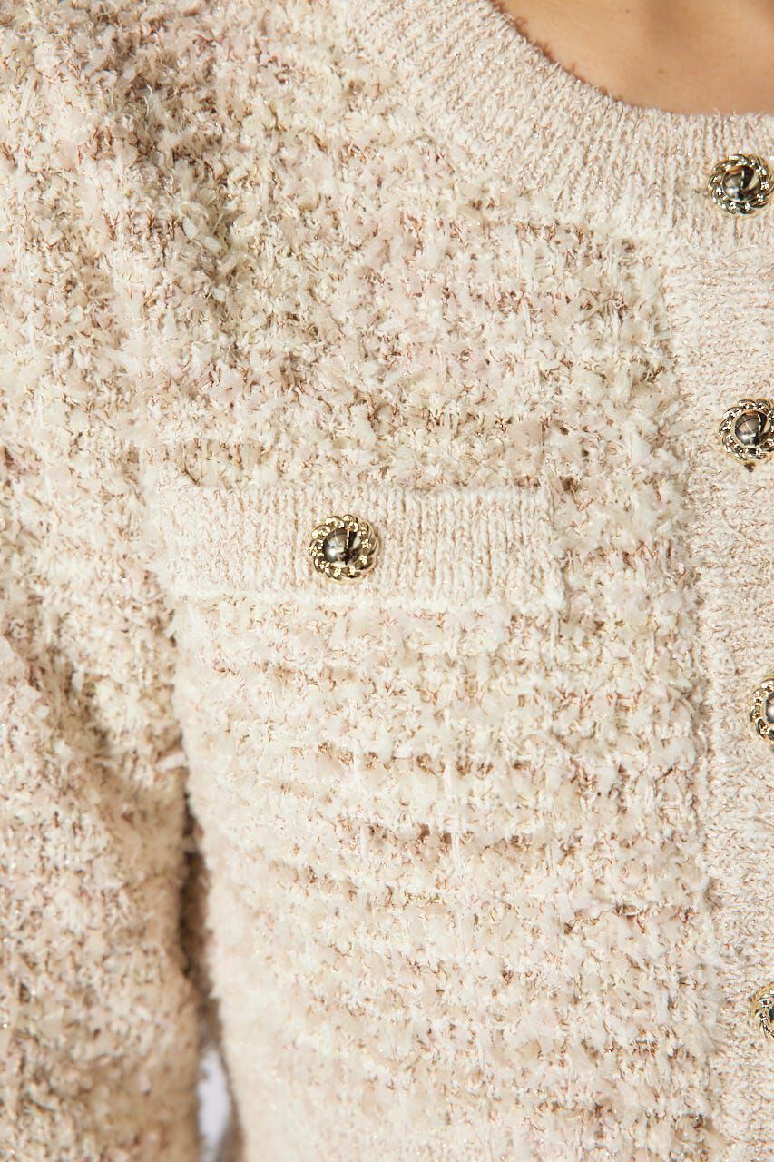 rienda「ツイードニットカーディガン」|カーディガン|