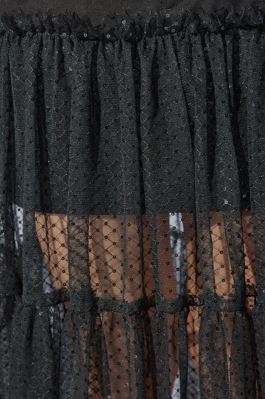 rienda「シアーコンビフレアジャストウエストスカート」|スカート|