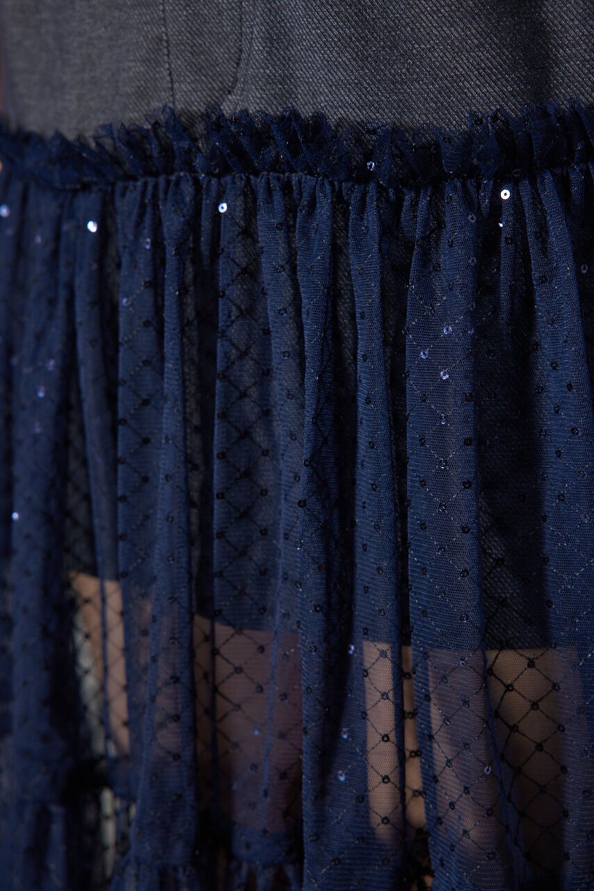 rienda「シアーコンビフレアジャストウエストスカート」|スカート|