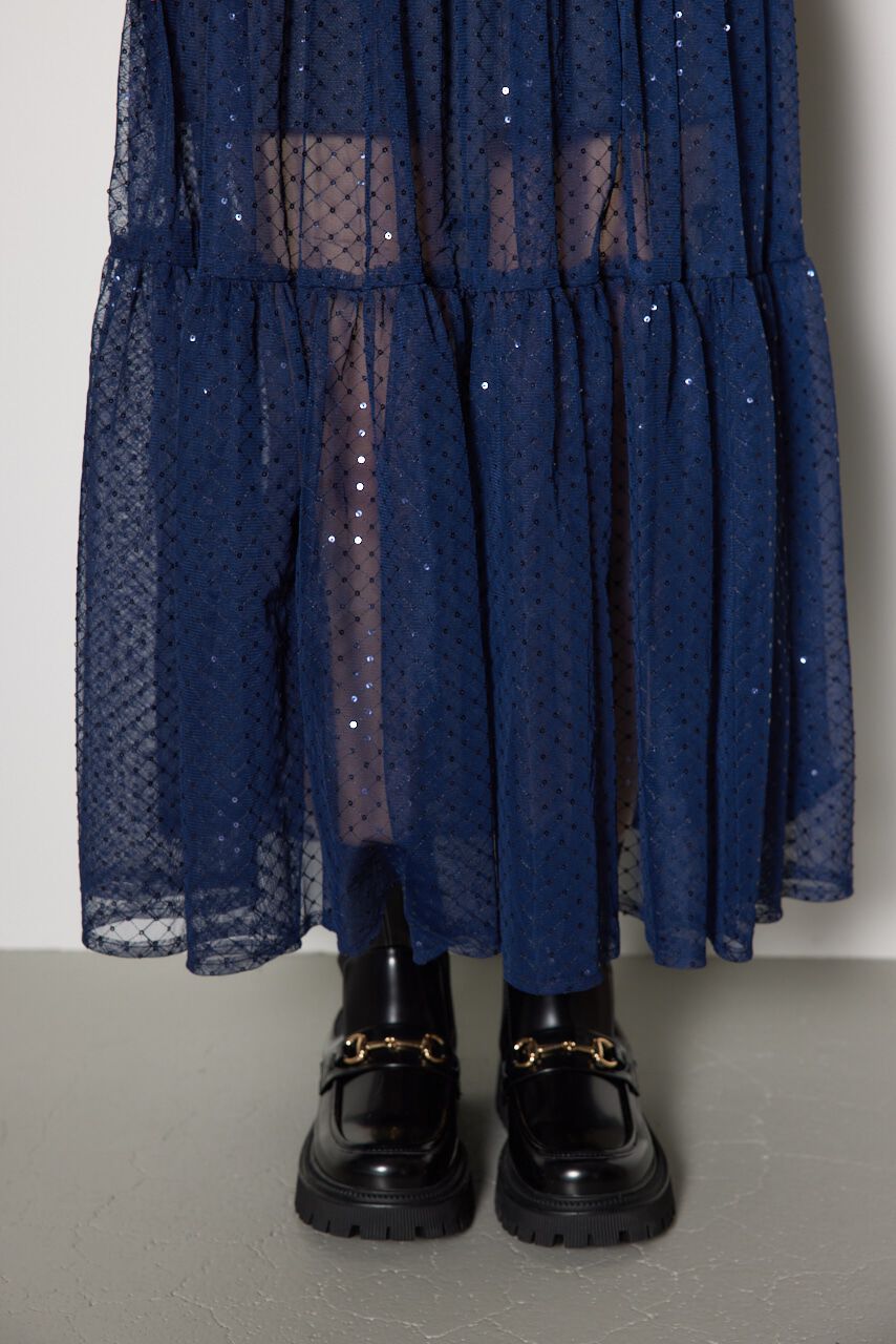 rienda「シアーコンビフレアジャストウエストスカート」|スカート|