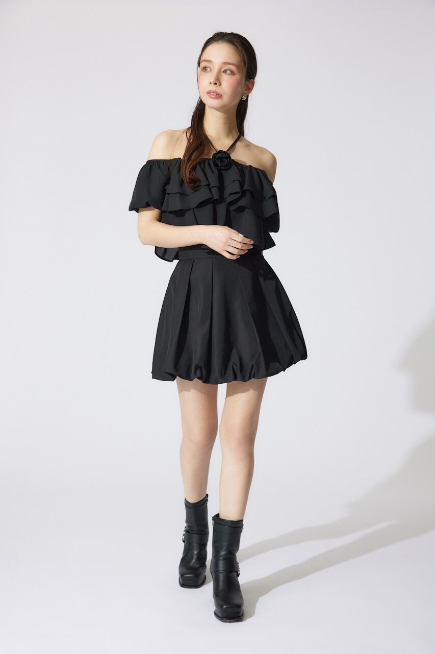 rienda「バルーンオフショルティアードブラウス」|シャツ・ブラウス|