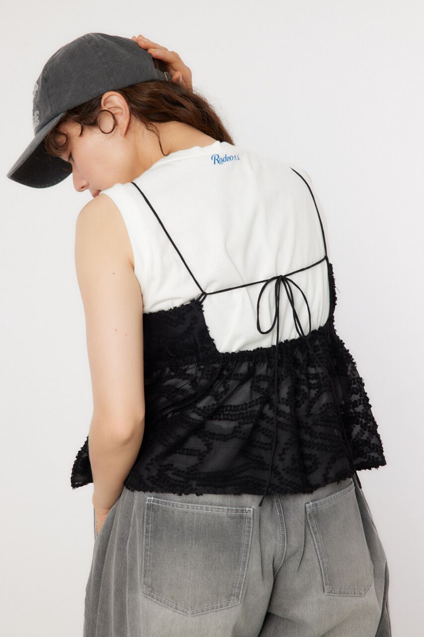 RODEO CROWNS「フリンジキャミソール」|キャミソール|