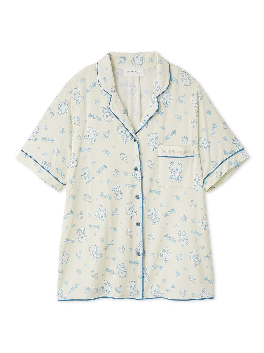 SNIDEL HOME「【icy baby】【接触冷感】総柄開襟シャツ」|ルームウェア|