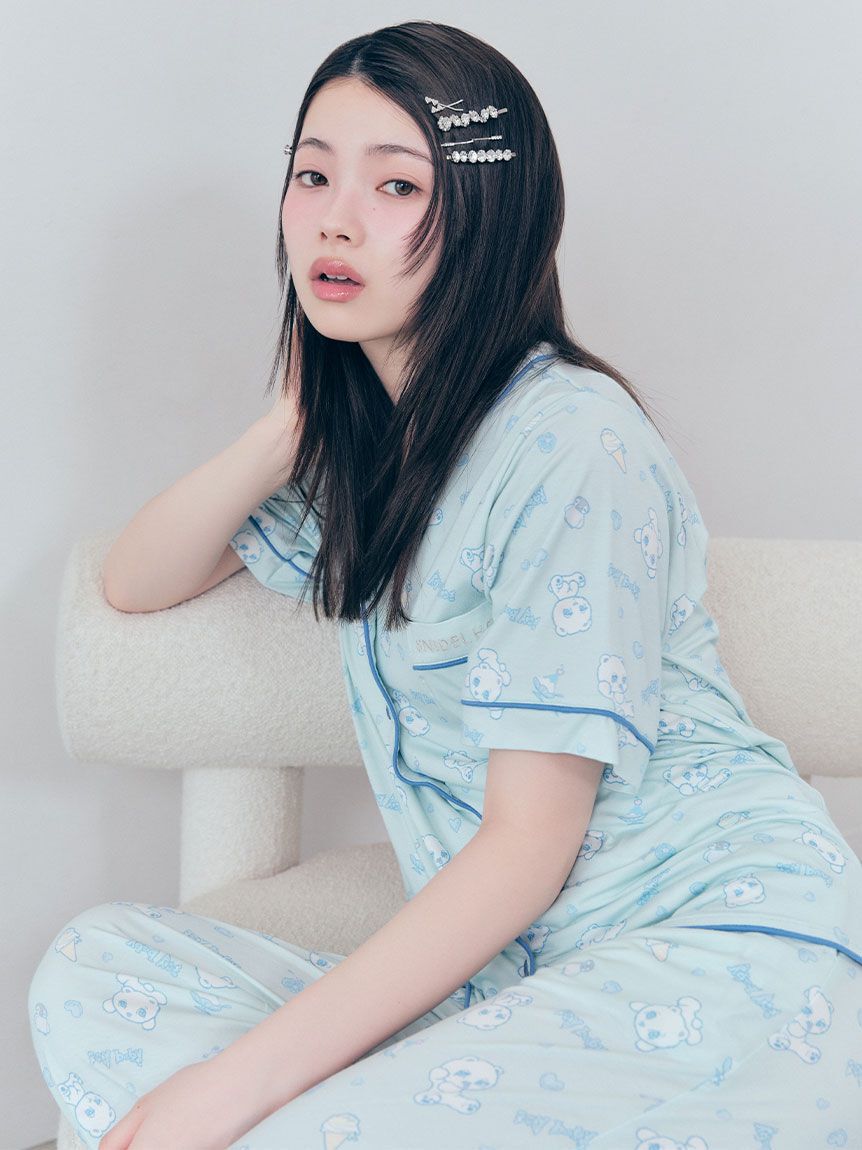 SNIDEL HOME「【icy baby】【接触冷感】総柄開襟シャツ」|ルームウェア|