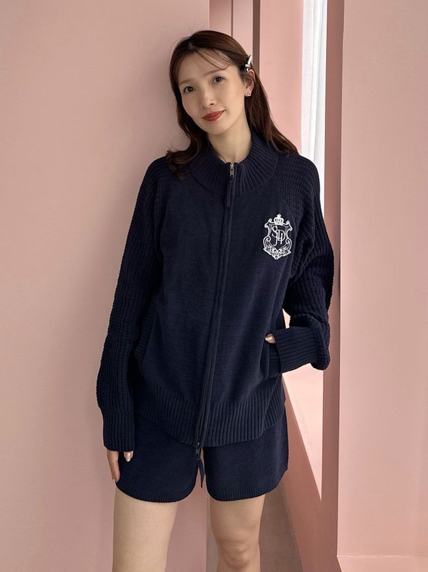 SNIDEL HOME「ニットショートパンツ」|ルームウェア|NVY