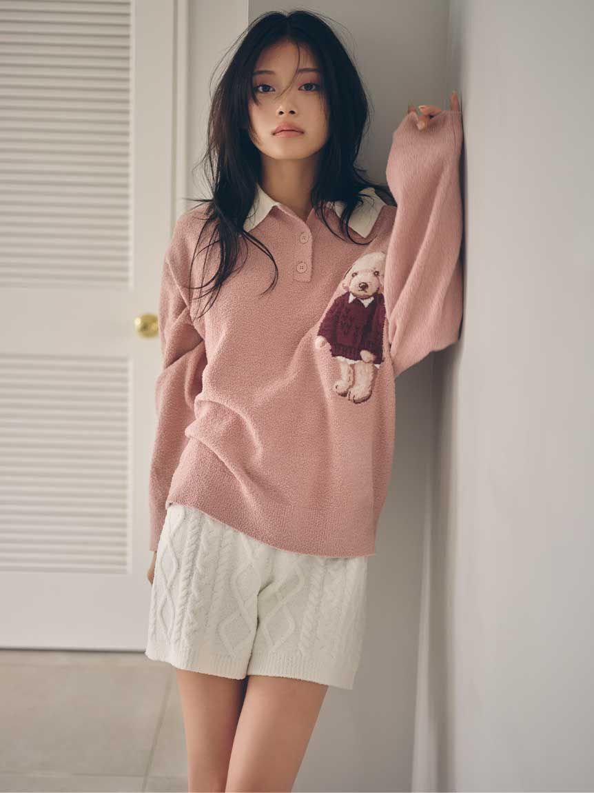 SNIDEL HOME「ケーブルニットショートパンツ」|ルームウェア|