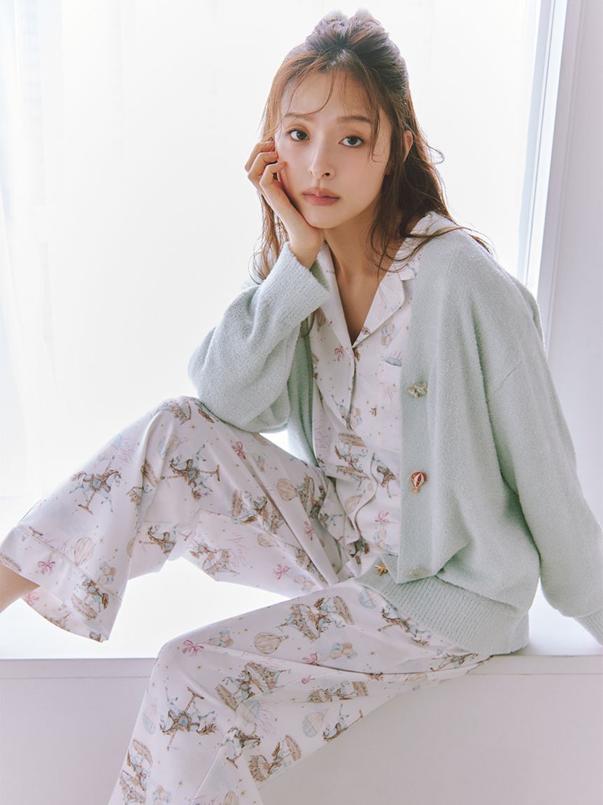 SNIDEL HOME「カルーセルプリントロングパンツ」|ルームウェア|