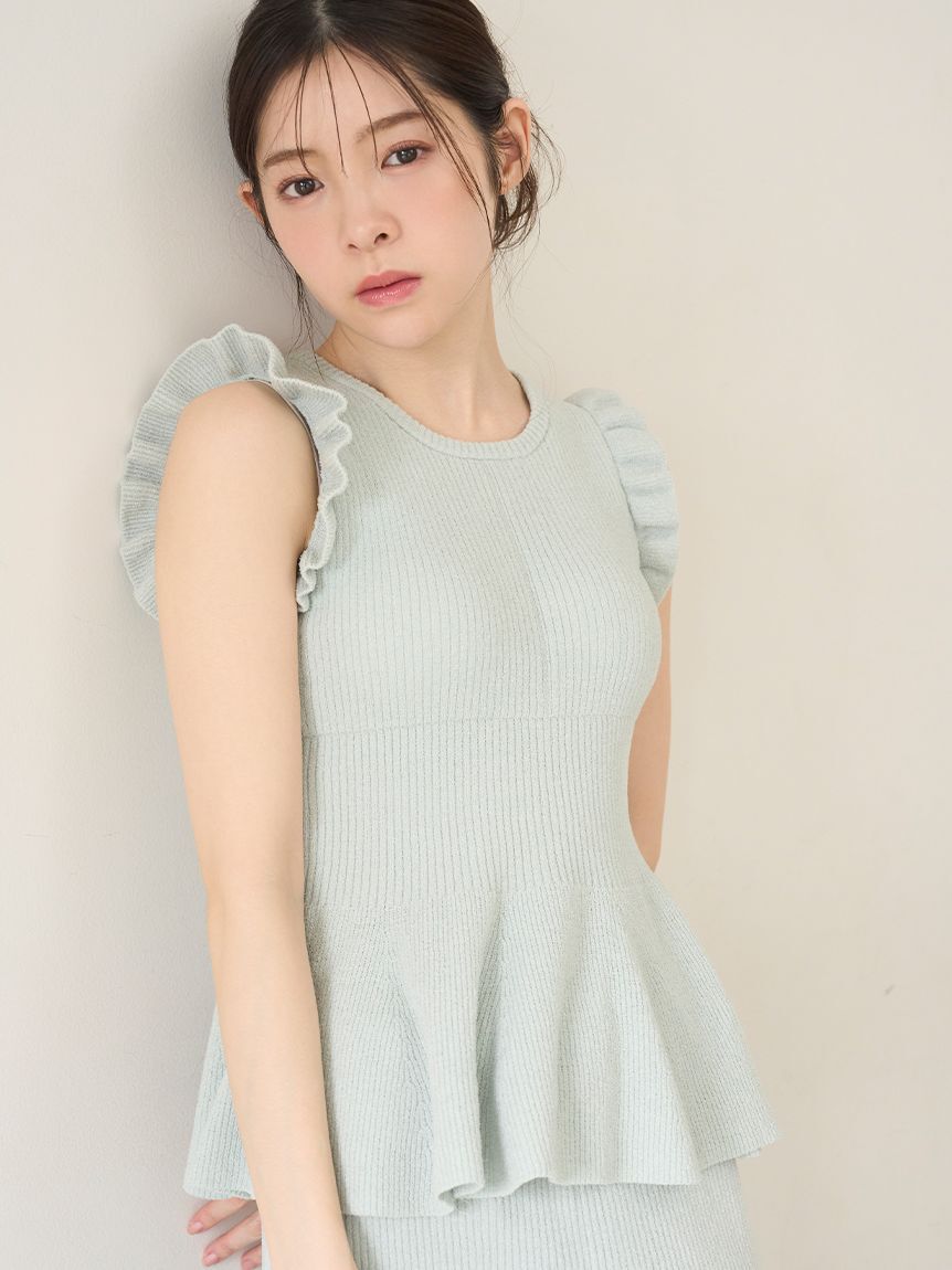 SNIDEL HOME「ニットフリルプルオーバー」|ルームウェア|MNT