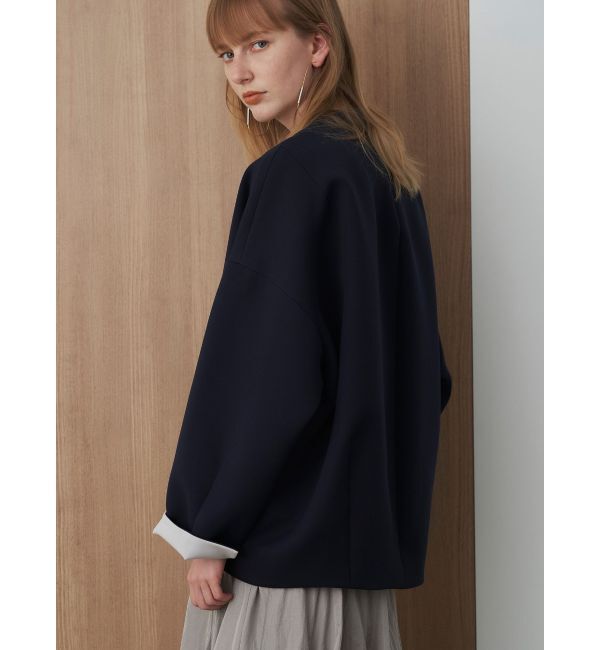 ELENDEEK「FORM SHORT CT」|ノーカラーコート|