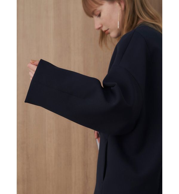 ELENDEEK「FORM SHORT CT」|ノーカラーコート|