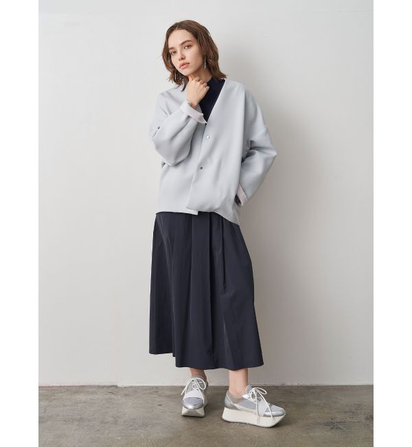 ELENDEEK「FORM SHORT CT」|ノーカラーコート|