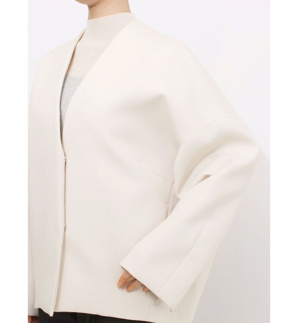 ELENDEEK「FORM SHORT CT」|ノーカラーコート|