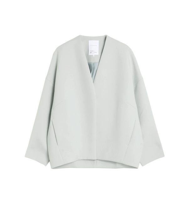 ELENDEEK「FORM SHORT CT」|ノーカラーコート|