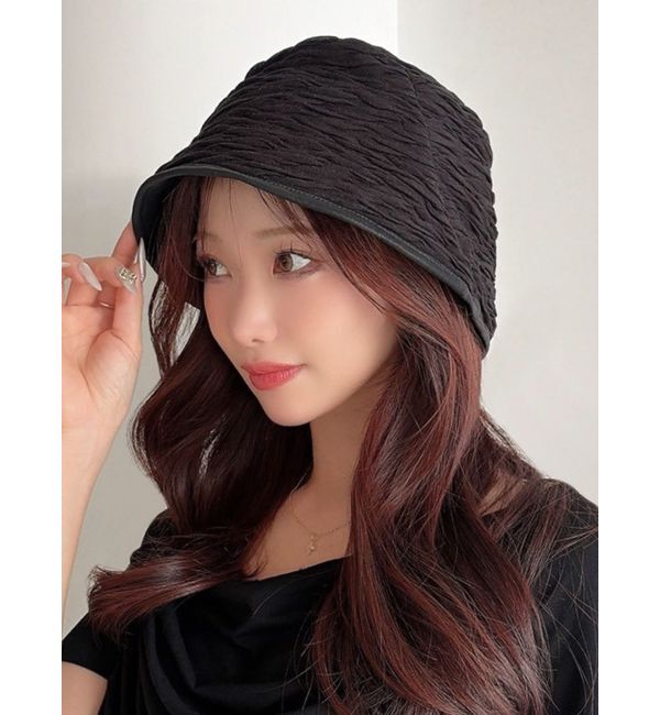 RESEXXY「クリンクルクロシェハット」|ハット|ブラック