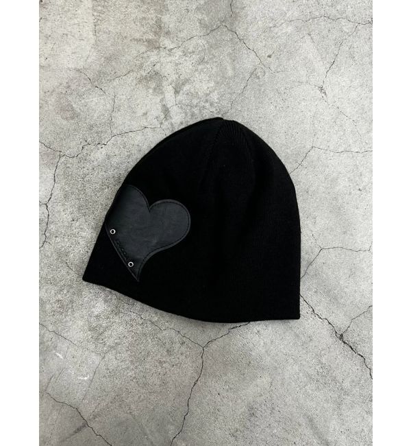 EMODA「レザーパッチニットキャップ」|キャップ・キャスケット|