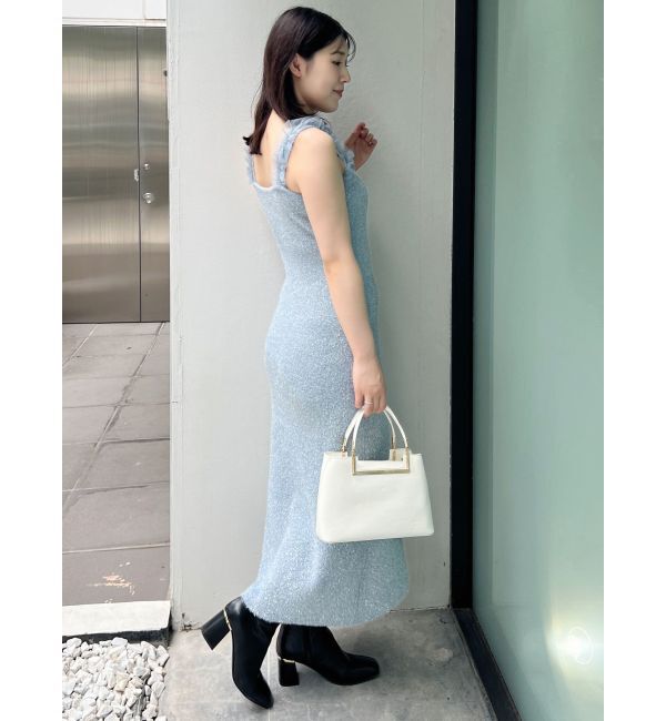 MERCURYDUO「ラメシャギーカーデセットキャミニットワンピース」|ワンピース|