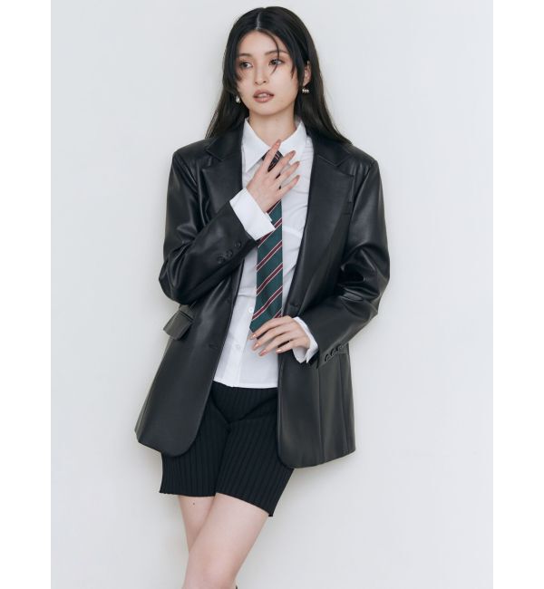 MURUA「フェイクレザーテーラードジャケット」|テーラードジャケット|