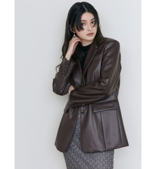 MURUA「フェイクレザーテーラードジャケット」|テーラードジャケット|