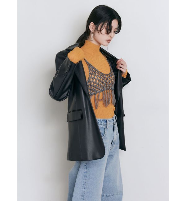 MURUA「フェイクレザーテーラードジャケット」|テーラードジャケット|