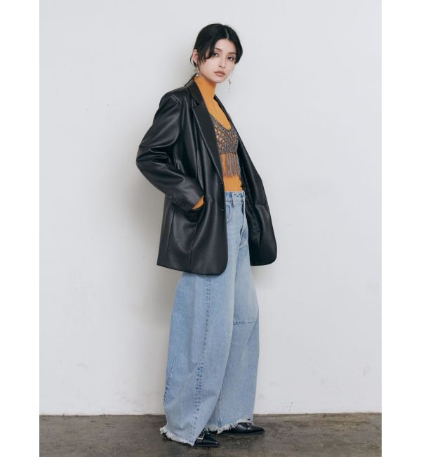 MURUA「フェイクレザーテーラードジャケット」|テーラードジャケット|