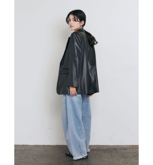 MURUA「フェイクレザーテーラードジャケット」|テーラードジャケット|