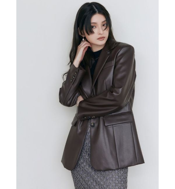 MURUA「フェイクレザーテーラードジャケット」|テーラードジャケット|