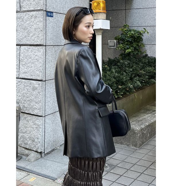 MURUA「フェイクレザーテーラードジャケット」|テーラードジャケット|