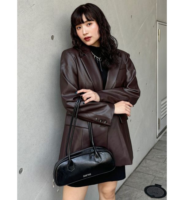 MURUA「フェイクレザーテーラードジャケット」|テーラードジャケット|