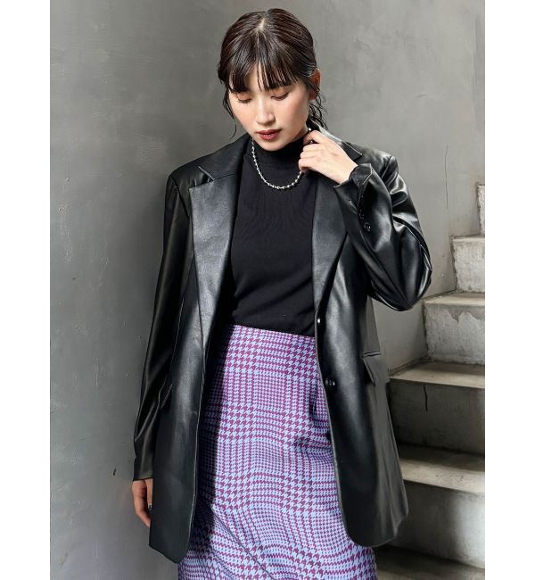 MURUA「フェイクレザーテーラードジャケット」|テーラードジャケット|