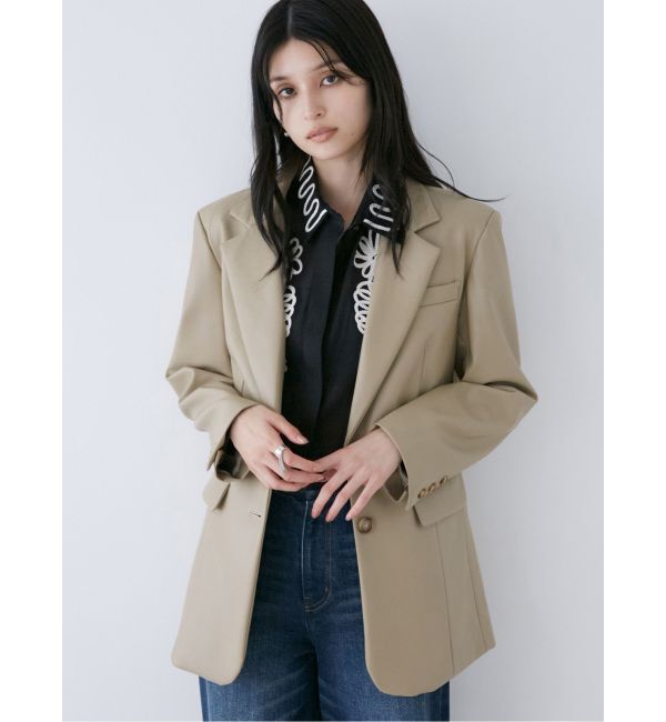 MURUA「フェイクレザーテーラードジャケット」|テーラードジャケット|ベージュ