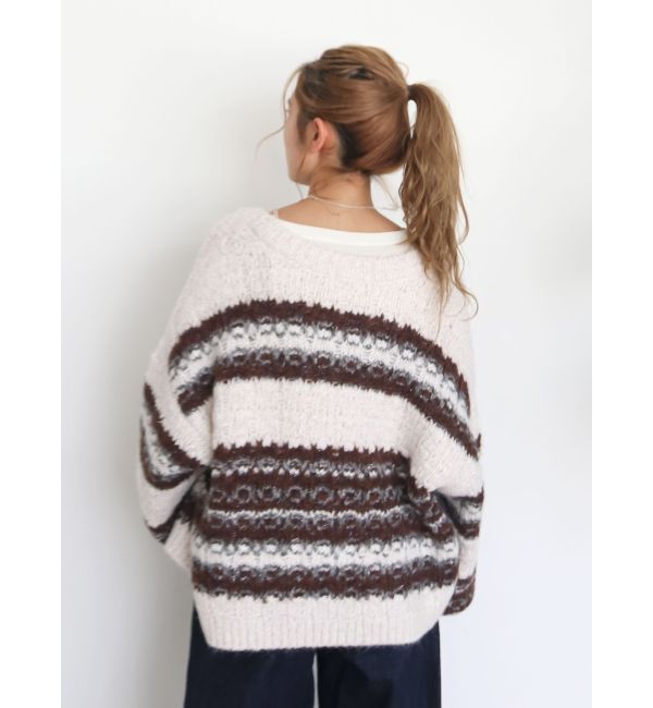 Ungrid「ローゲージラメニットカーディガン」|カーディガン|