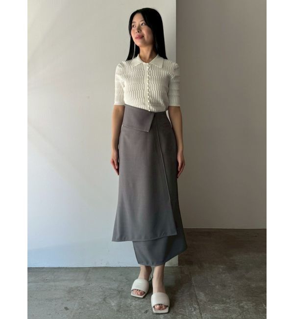 LAGUNAMOON「ウエストラペルアシンメトリースカート」|スカート|