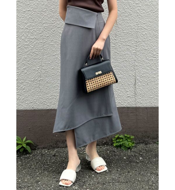 LAGUNAMOON「ウエストラペルアシンメトリースカート」|スカート|