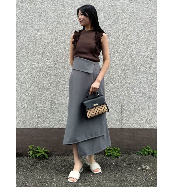 LAGUNAMOON「ウエストラペルアシンメトリースカート」|スカート|