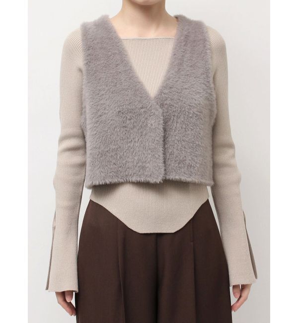 LAGUNAMOON「ミニシャギーニットベスト」|ベスト・ジレ|