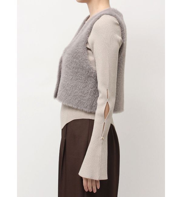 LAGUNAMOON「ミニシャギーニットベスト」|ベスト・ジレ|