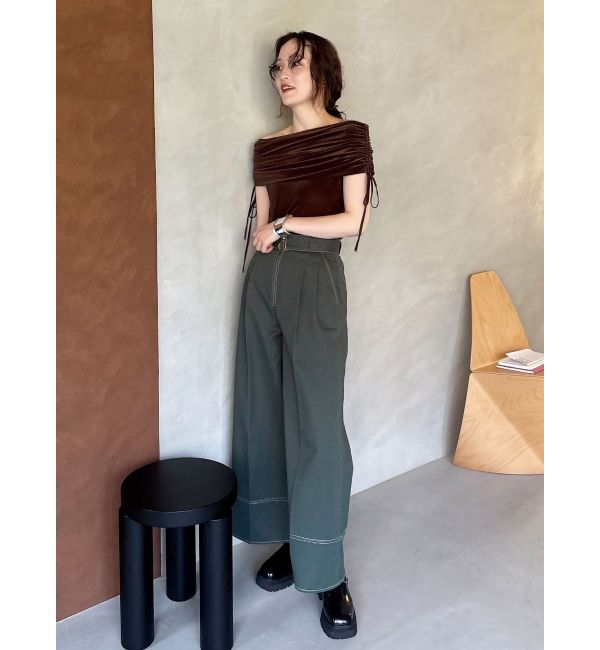 LAGUNAMOON「【別注Dickies】タックワイドパンツ」|その他|