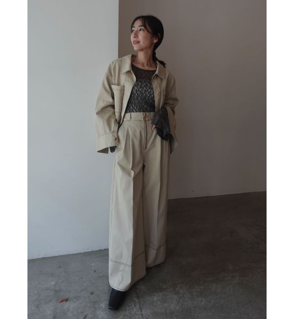 LAGUNAMOON「【別注Dickies】タックワイドパンツ」|その他|