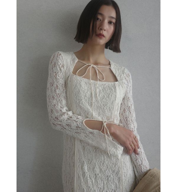 LAGUNAMOON「カットアウトデザインレースワンピース」|ワンピース|