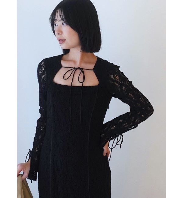 LAGUNAMOON「カットアウトデザインレースワンピース」|ワンピース|