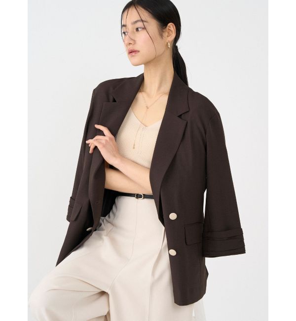 LAGUNAMOON「バイカラーボタンジャケット」|テーラードジャケット|