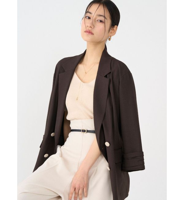 LAGUNAMOON「バイカラーボタンジャケット」|テーラードジャケット|