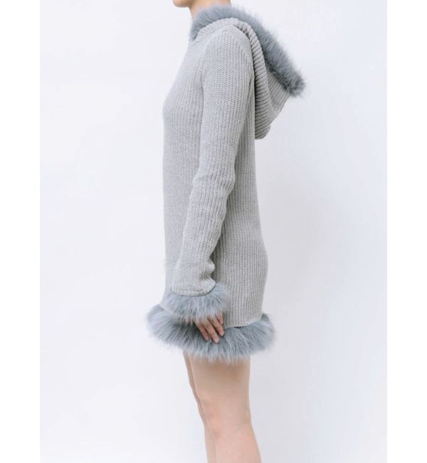 jouetie「ポイントファーモールニットワンピース」|ワンピース|