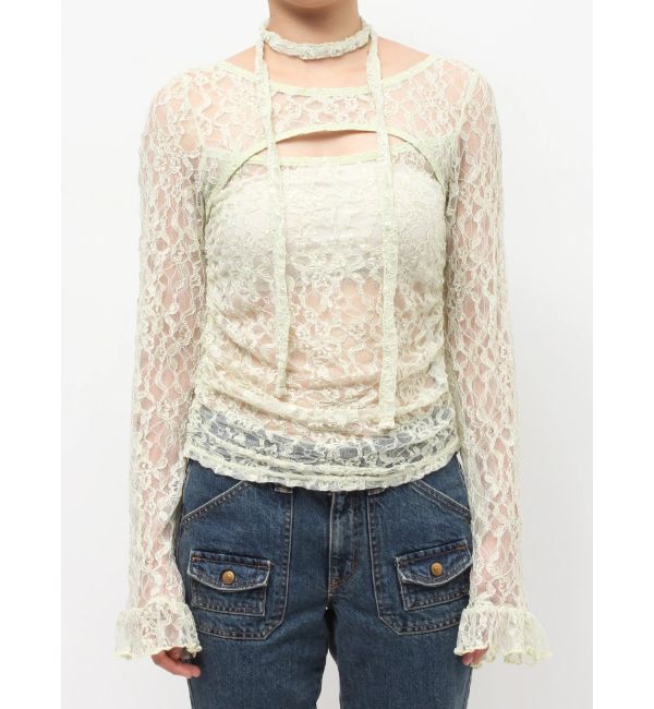 jouetie「カットアウトレーストップス」|Tシャツ・カットソー|