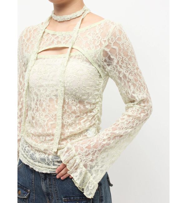 jouetie「カットアウトレーストップス」|Tシャツ・カットソー|