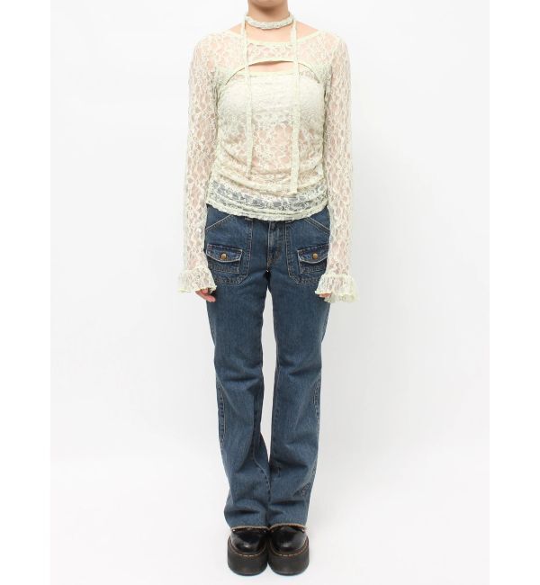 jouetie「カットアウトレーストップス」|Tシャツ・カットソー|