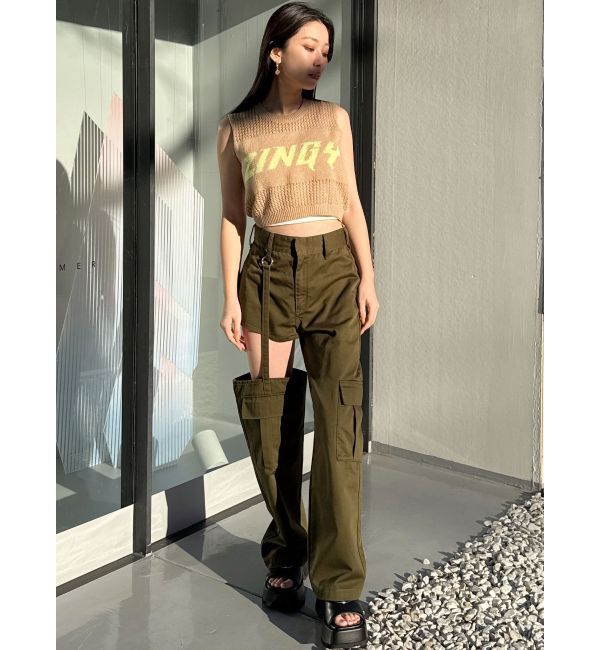 GYDA「SIDE CUTデザインカーゴカラーワイドパンツ」|その他|