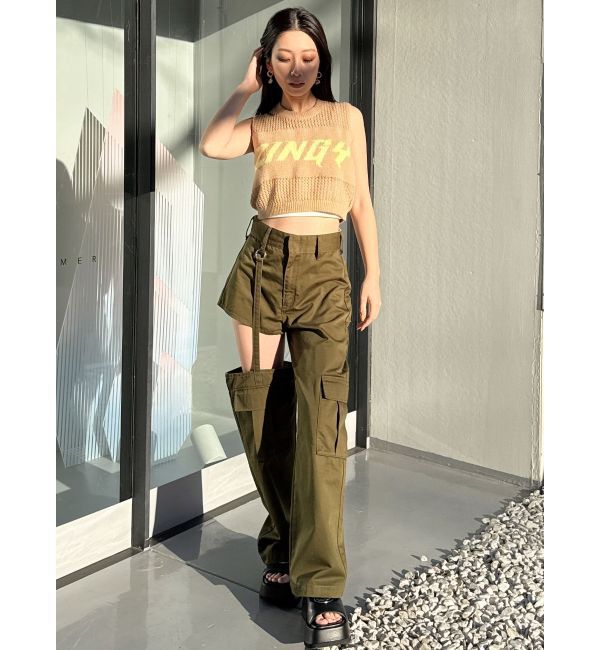 GYDA「SIDE CUTデザインカーゴカラーワイドパンツ」|その他|