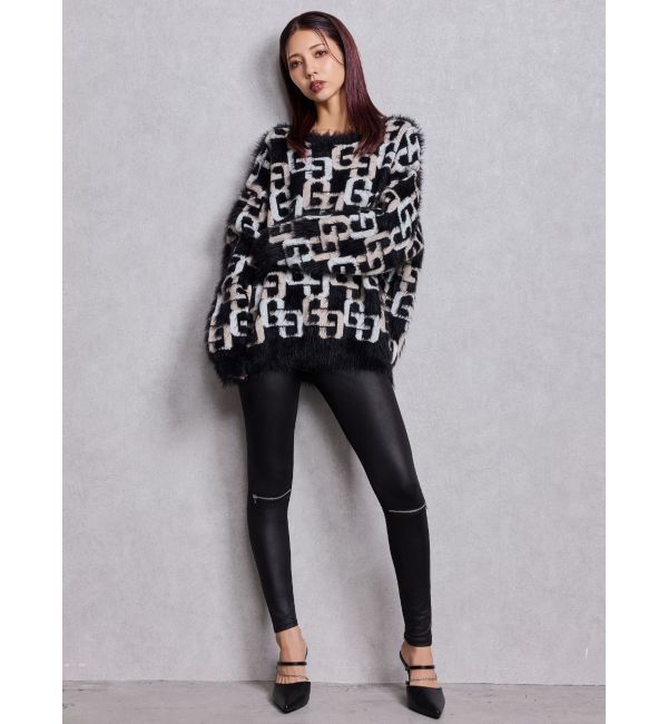 GYDA「GDビジューMOLDチェーンストラップポインテッドミュール」|パンプス|